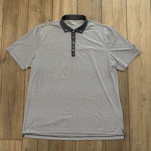 Johnnie-O Polo Shirt Mens XXL Regular Striped Golf Performance Shirt UPF 50